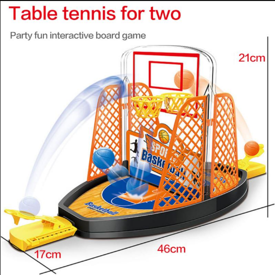 Duurzaam ABS mini basketbalspel voor jonge kinderen; educatief speelgoed dat sport en coördinatie bevordert.
