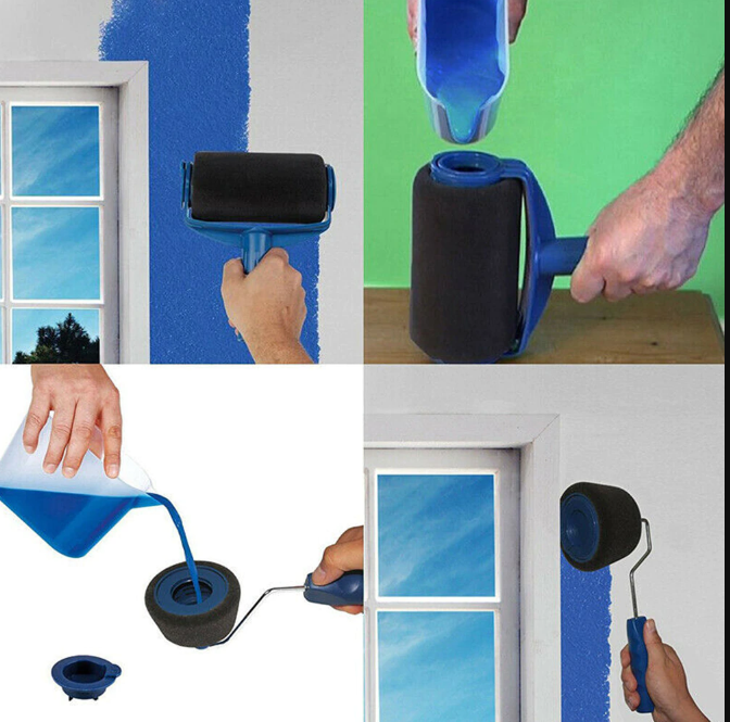 Morsvrije Pro Roller verfroller in gebruik, efficiënt aanbrengen van muurverf bij elke renovatie.