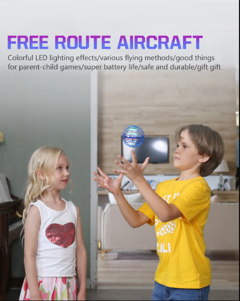 Dynamische vliegende orb in actie, perfect interactief speelgoed cadeau voor actieve kinderen.
