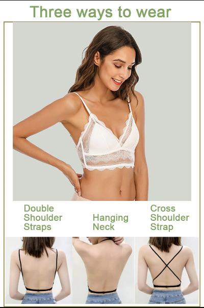 Elegante dames kanten beha met lage rug voor een onzichtbare look onder elke outfit. Zeer comfortabel.