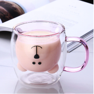 Isolerend dubbelwandig glas voor warme en koude dranken. Perfecte thee- of koffiebeker, geen condens.