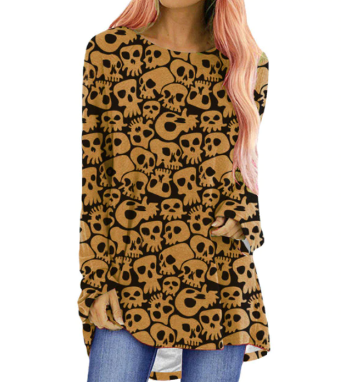 Comfortabel casual T-shirt voor Halloween; unisex met unieke seizoensprint.
