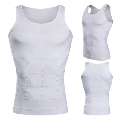 Wit heren compressie T-shirt; essentiële gymkleding voor comfort en maximale prestatie.