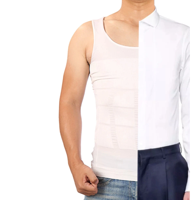 Blauw mouwloos heren compressie ondershirt; verbeterd comfort bij elke sportactiviteit.
