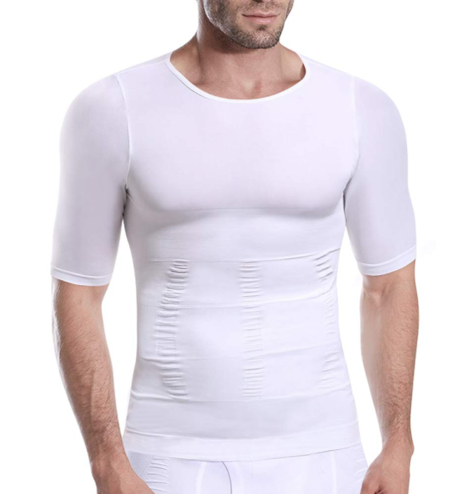 Ademend zwart heren compressie T-shirt; ultiem comfort en bewegingsvrijheid voor sporters.