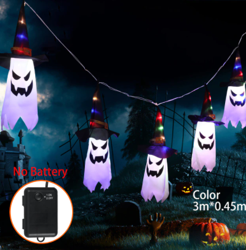 Betoverende Halloween spook decoratie met LED verlichting voor tuin en buiten. Creëer een griezelige sfeer.