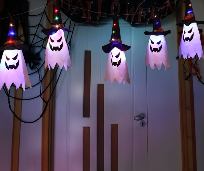 Waterdicht Halloween spook decoratie, gloeiend LED spook voor buiten, ideale griezelige tuinverlichting.