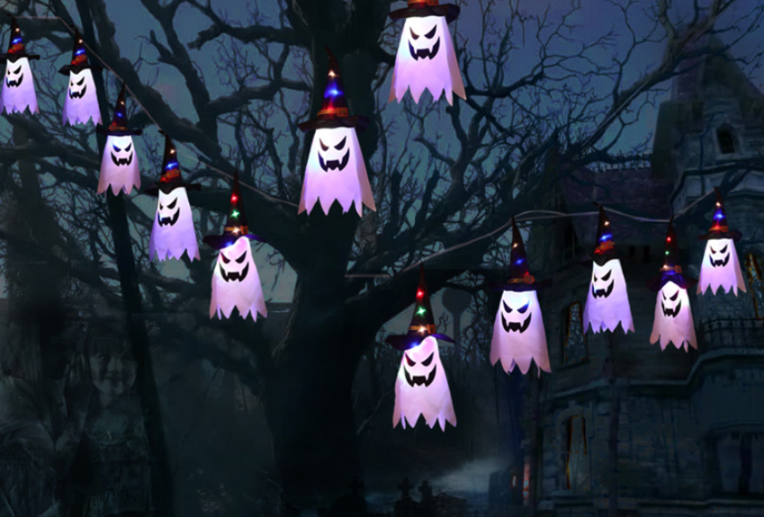 Griezelig gloeiend LED Halloween spook voor buiten, perfecte waterdichte tuindecoratie voor de feestdagen.
