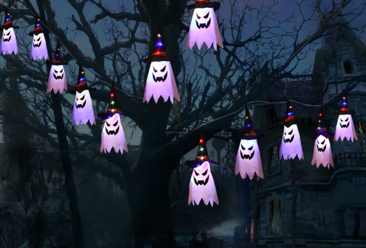 Griezelig gloeiend LED Halloween spook voor buiten, perfecte waterdichte tuindecoratie voor de feestdagen.