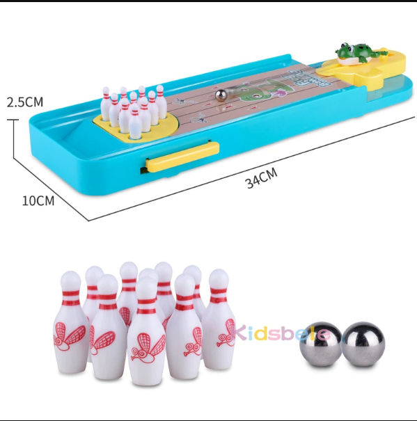 Feestelijk mini bowlingspel; perfect cadeau voor kinderen en familie, garant voor uren speelplezier.
