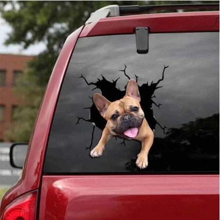 Decoratieve hondensticker voor auto & huis, levendig vinyl design dat weerbestendig en duurzaam is.