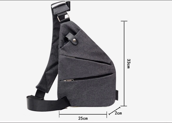 Slanke flex tas van duurzaam nylon, comfortabele schoudertas voor mannen onderweg.