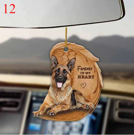 Duurzaam honden ornament, vrolijke decoratie voor dierenliefhebbers auto & huis.