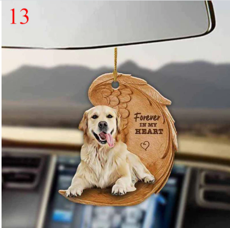 Schattig honden ornament, vrolijke auto of huis decoratie die dierenliefde uitstraalt.