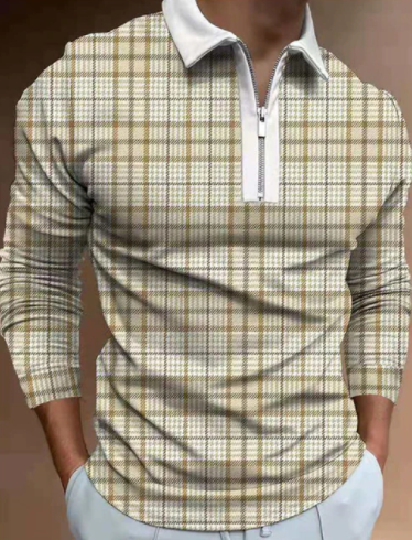 Modern heren longsleeve T-shirt met trendy patchwork. Ideaal voor een casual streetwear look.