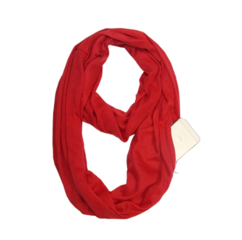 Elegante dames lus sjaal met verborgen opbergzak, perfect als modeaccessoire in herfst en winter.