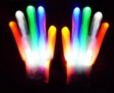 Kinder LED skelet handschoenen, oplichtende Halloween kostuumhandschoenen voor kinderen.