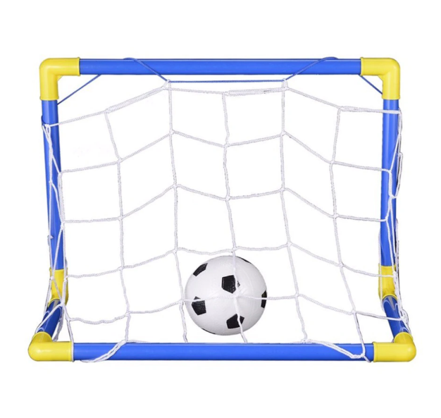 Sportieve voetbalset voor kids, draagbaar en geschikt voor zowel binnen als buiten spelen.