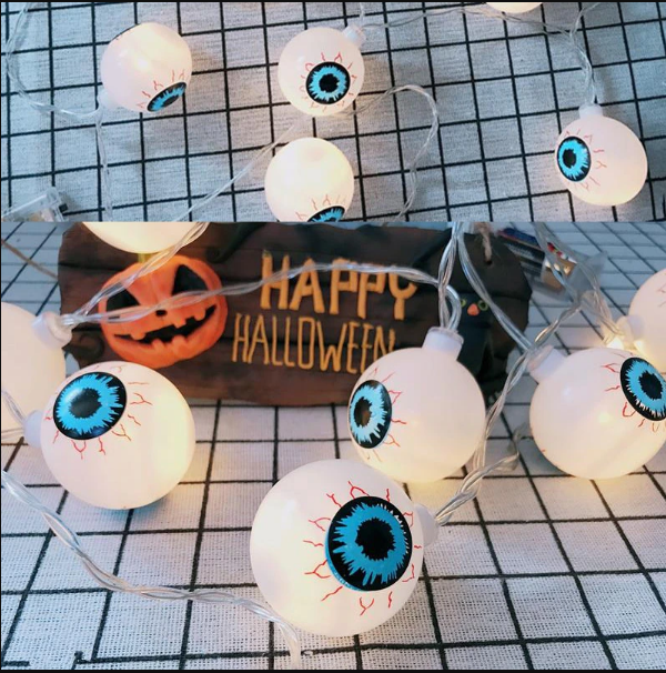 Energiezuinig LED lichtsnoer voor Halloween. Griezelige figuren als duurzame feestverlichting.