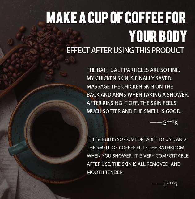 Close-up van verse koffie scrub; diepe reiniging, hydratatie en revitalisatie voor een gezonde, jeugdige huid.