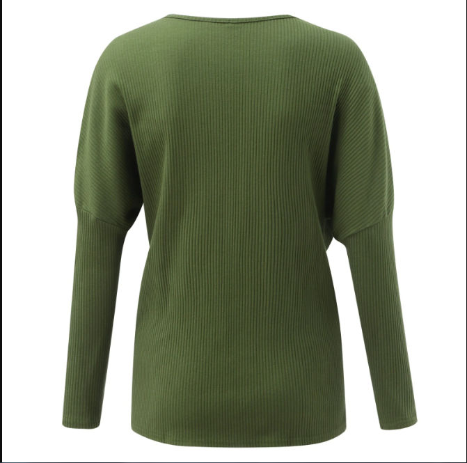 Zwarte Criss Cross damestrui met verfijnde V-hals en lange mouw. Must-have damestop voor elk seizoen.