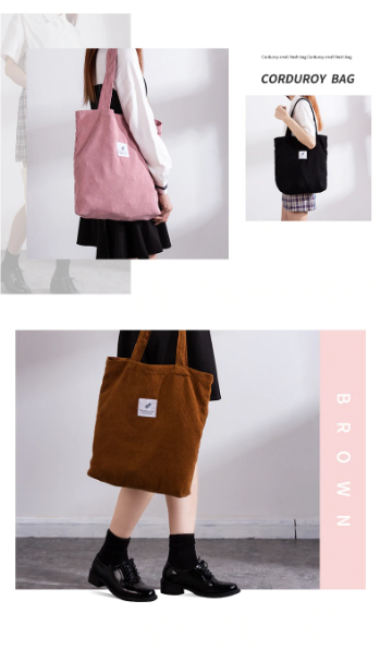 Stijlvolle corduroy dames tas, perfect als schoudertas voor dagelijks gemak.