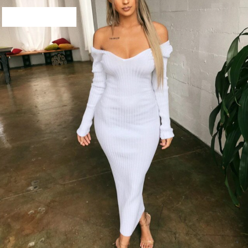 Moderne elegante dames bodycon jurk met lange mouwen, een must-have voor de stijlvolle damesmode.