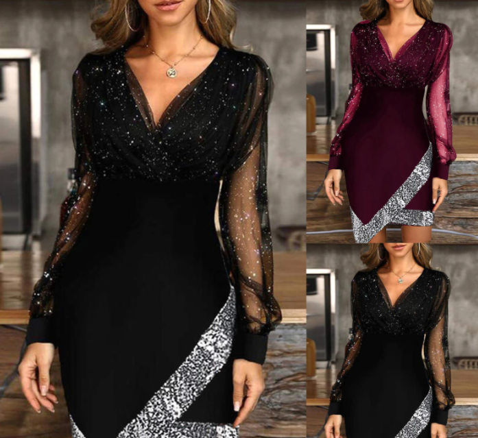 Veelzijdige dames elegante jurk, te dragen als casual jurk of stijlvolle feestjurk voor elke gelegenheid.