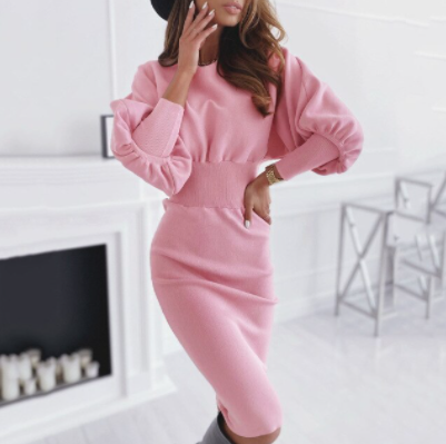 Feestjurk voor vrouwen: elegante bodycon jurk met strakke pasvorm, chique uitstraling.