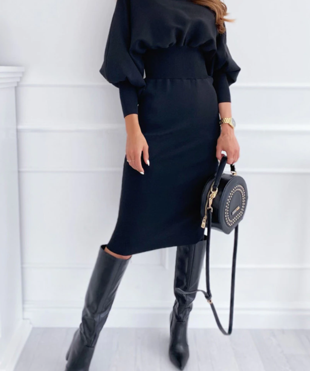 Stijlvolle dames bodycon jurk, veelzijdig en comfortabel, geschikt voor elke gelegenheid.