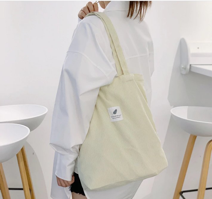 Comfortabele corduroy draagtas, casual en praktisch voor dames.
