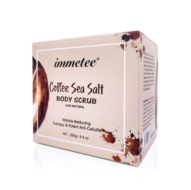 Effectieve koffie body scrub voor totale huidverzorging; exfolieert, hydrateert en bestrijdt veroudering.