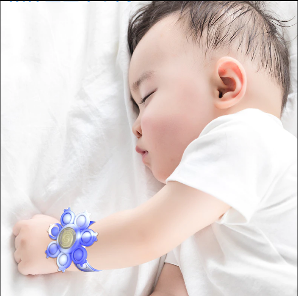 Unisex fidgetarmband met pop bubbles, helpt bij stress en concentratie, geschikt voor alle leeftijden.