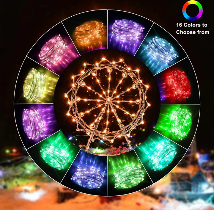 Betoverende slimme LED kerstboomverlichting met app controle, creëert magische sfeer in huis. Perfecte kerstdecoratie.