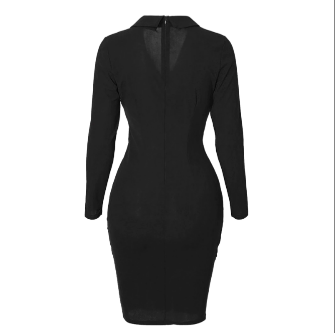 Formele stijlvolle bodycon dames jurk, elegant voor kantoor en zakelijke evenementen. Zeer comfortabel.