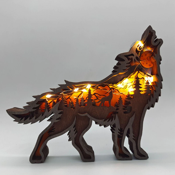 Levendige 3D houten wanddecoratie van dieren. Een uniek handgemaakt stuk woondecoratie voor elke kamer.