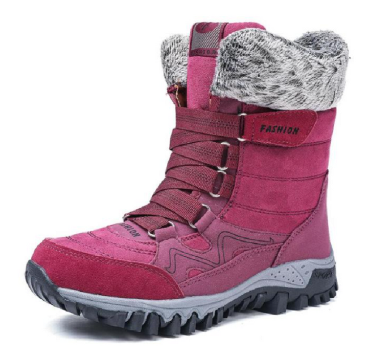 Zachte voering in warme dames winterlaarzen, comfortabele schoenen voor ultieme bescherming.