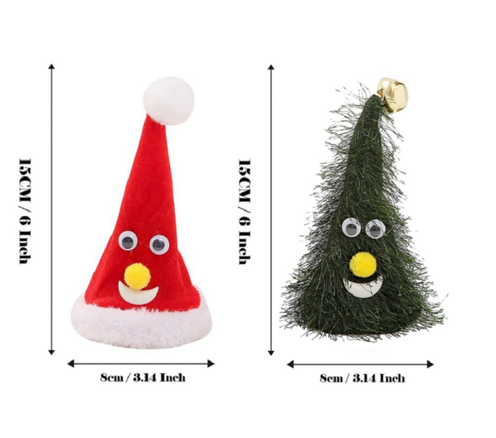 Unieke dansende kerstmuts, een grappig kerstcadeau van pluche voor volwassenen en kinderen.