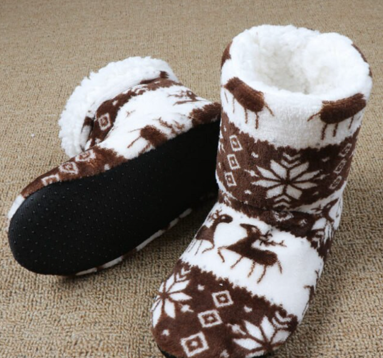 Cosy dames wintersokschoenen met warme voering, een perfect kerstcadeau met antislip.