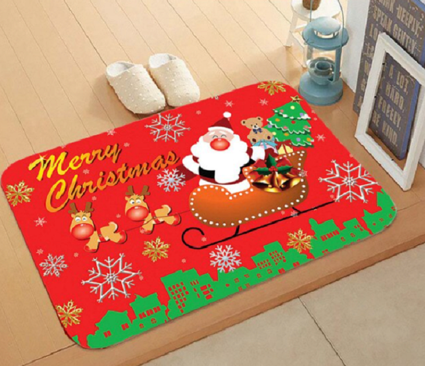 Antislip entree mat met kerstthema, een praktische en feestelijke toevoeging aan je hal.