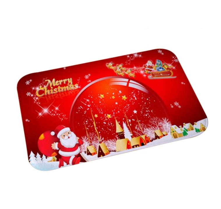 Kerst deurmat met sneeuwvlokken design, duurzaam en makkelijk schoon te maken.