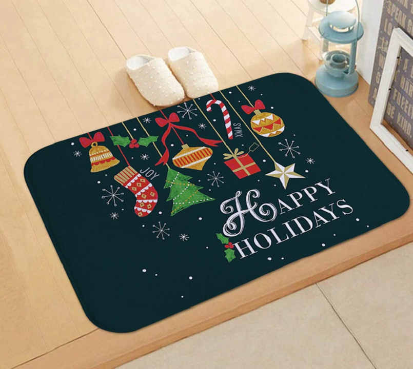 Warme welkomst deurmat voor kerst, verrijkt je huis met winterse gezelligheid.