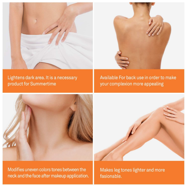 Tube verhelderende bodylotion. Verbetert huidtint, hydrateert diep. Geeft egale, stralende huid en vermindert vlekken.