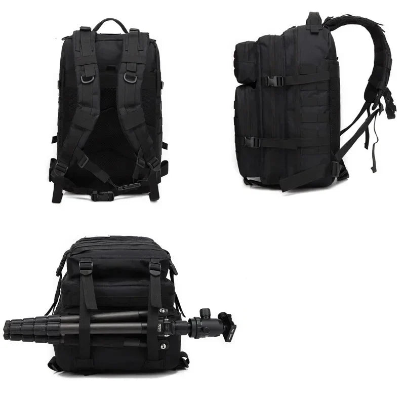 Grote tactische rugzak 50L met MOLLE, geschikt voor militair, survival en extreme outdoor.
