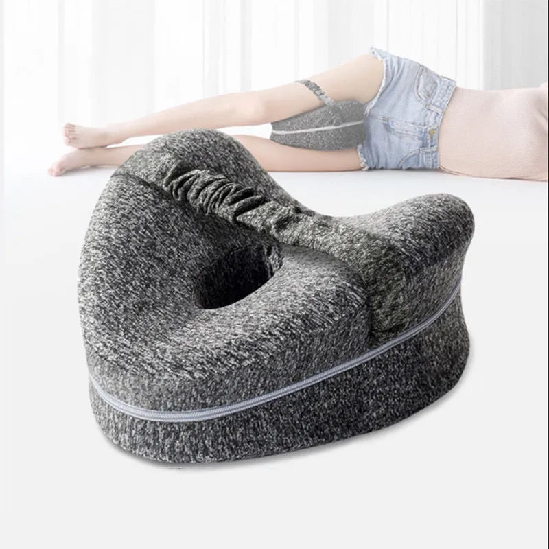 ZenEase heupkussen voor zijslapers; ergonomisch beenkussen voor rug- & heuppijn verlichting, beter slaapcomfort.