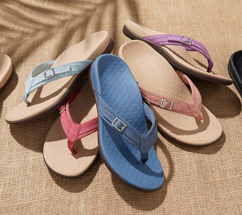 Zomerse orthopedische teenslippers voor dames; perfect voor vakantie en dagelijks comfort.