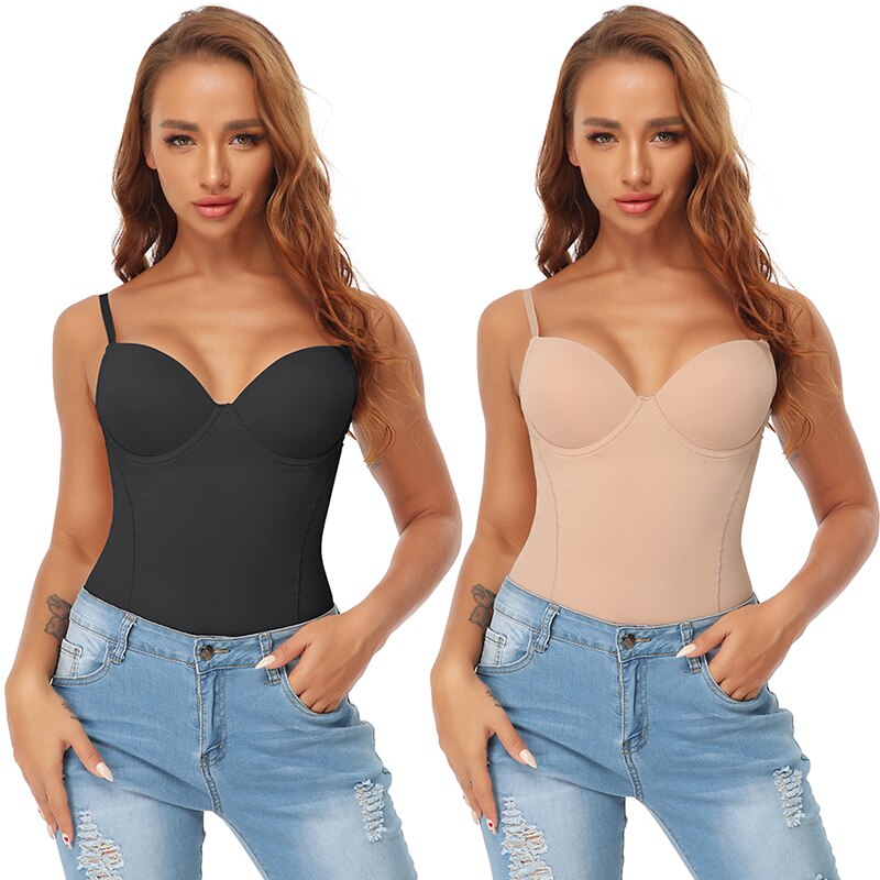 Comfortabele TopShaper™ corrigerende body voor dames, onzichtbaar ondergoed voor een gladdere look. Beige.