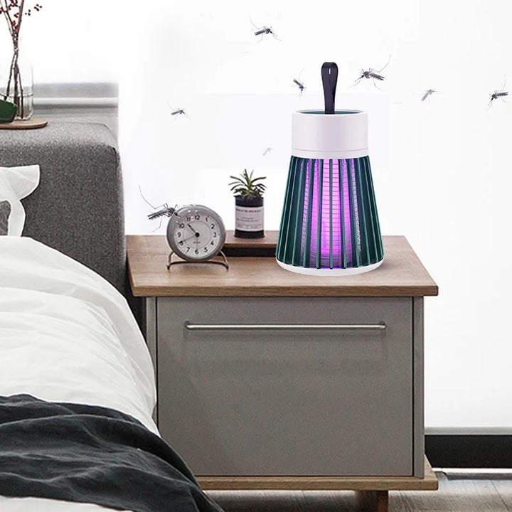 Compacte muggenlamp voor binnen en buiten. Effectieve, stille insectenverdelger met UV licht voor thuisgebruik.