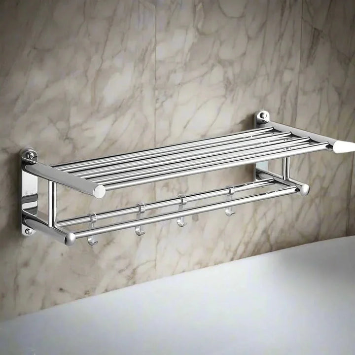 Stijlvolle handdoekhouder voor badkamer, unisex design met duurzame, vochtbestendige afwerking voor wandmontage.