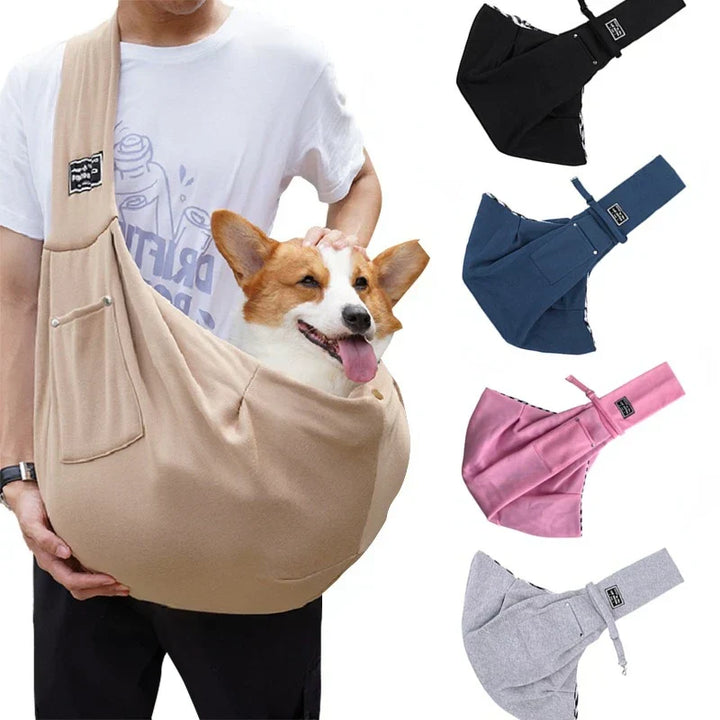 Unisex draagbare huisdierentas van polyester, ideaal voor comfortabel reizen met je kleine hond of kat.